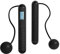 Flintronic Corde à Sauter Intelligente avec Compteur, Corde a Sauter sans Fil Réglable, Jump Rope avec Roulements à Billes en Acier et Poignées Antidérapantes, pour Fitness, Perte de Graisse, Gym-Noir