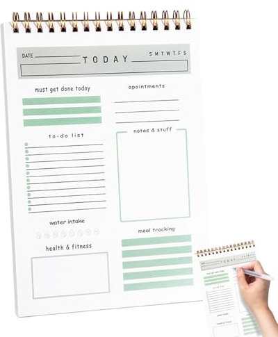 Planer, Daily Task Notebook, Undated, Work Organization Planner, Task Tracking Notebook, Daily Checklist Notebook, Goal Achievement Planner, Memo Reminder Planner, Schedule Note