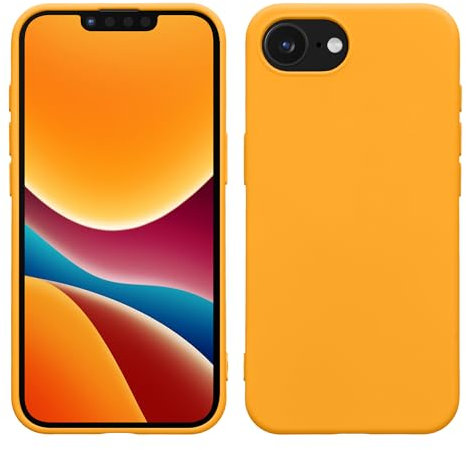 kwmobile Hülle kompatibel mit Apple iPhone 16e Hülle - gummierte TPU Silikon Handyhülle - Schutzhülle für kabelloses Laden - Case in Fruity Orange