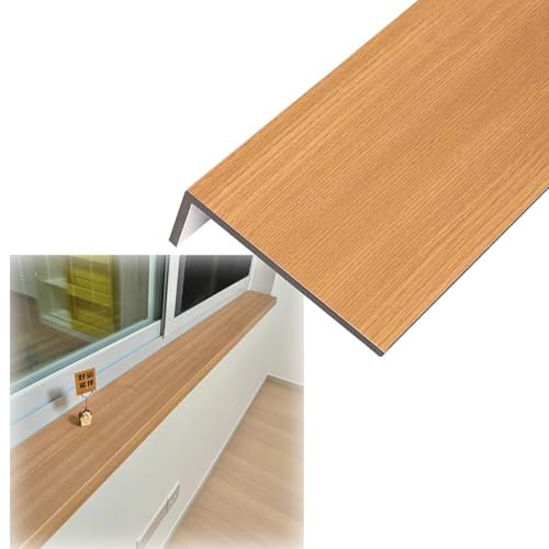 Panneau de fibres composites pour rebord de fenêtre - Panneau de remodelage de couleur chêne - Plaque de rechange pour intérieur de maison - 150 cm x 40 cm (L x l)