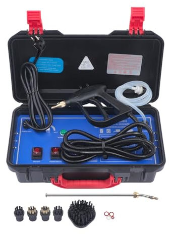 Nettoyeur vapeur à haute température - 3000 W - Multifonction - Avec pistolet pulvérisateur contrôlé - 6 vitesses réglables - Nettoyeur vapeur portable pour meubles de cuisine et moteurs de voiture