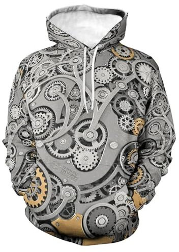 YOUSHIHUI Relojes Equipos mecánicos Sudaderas con Capucha Impresas en 3D Ropa de Hombre Ropa Deportiva Informal para Mujer Tops para niños