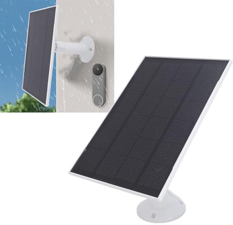 Solar Panel for Bird Feeder Camera, Type C Solar Panel Charger IP66 Water Proof, 8W Solar Panel with 9.84ft Cable for Doorbell Rechargeable Battery Cameras, 360° Adjustable Mount
