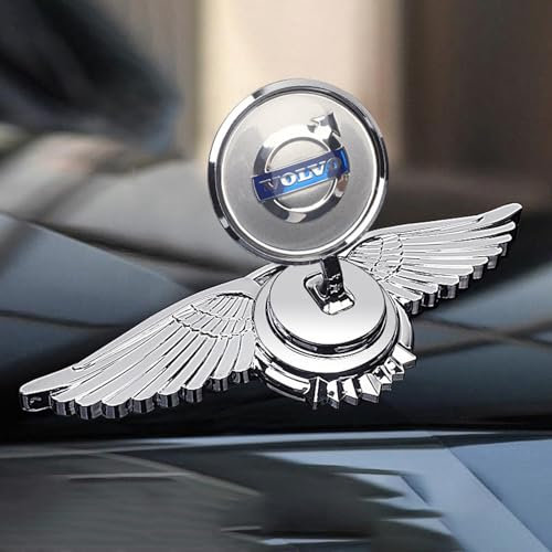 SJSHOPS Auto Emblem für Motorhaube für Volvo XC60,3D Chrom Abzeichen,Tuning Logo für Fahrzeuge,Ersatzteil für Auto Front Kühlergrill,Dekoration für Motorhaube,B