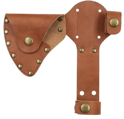 JCXIOC Axe Sheath Cover 2Pcs PU Leather Axe Holster Reinforcement Hatchet Sheath Easy to Carry Axe Head Blade Cover Axe Protetive Case Outdoor Tool for Axe
