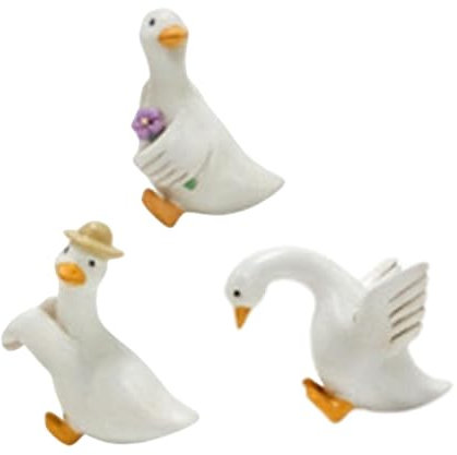 getuse 3 Pieces Duck Statues Decoration Planter Pot Hanger Hanging Resin Duck Sculptures Animal Figurines for Landscaping Home Decor