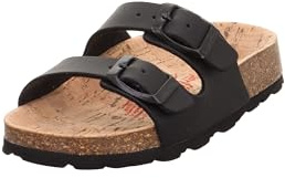 Superfit Jungen Fussbettpantoffel Hausschuhe 1-800111 Sandale, Schwarz 0120, 38 EU