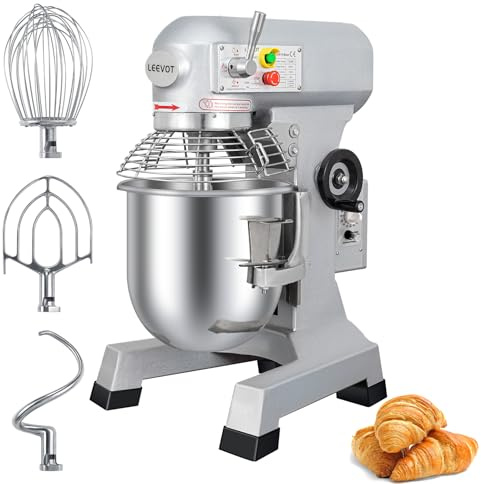 LEEVOT Impastatrice planetaria commerciale, impasto finito max 2,2 kg, 220v50hz (1, Versione timer 15L)