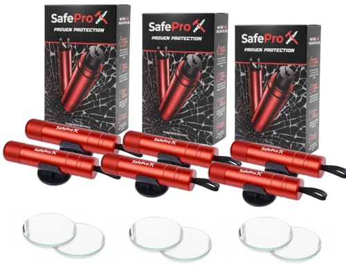 Marteau d'urgence pour Voiture - Brise-vitre et Coupe-Ceinture - Outil de Sauvetage Compact pour Une Aide Rapide aux Accidents et la sécurité Lors de Vos déplacements