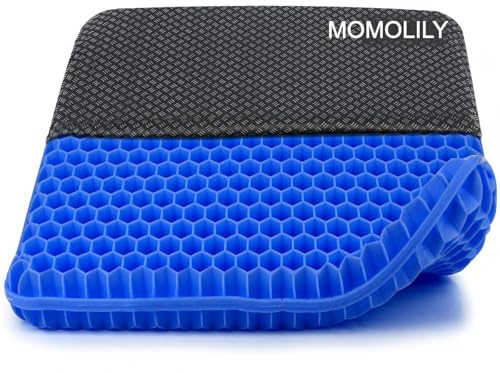 MOMOLILY Cuscino Gel Sedia,Cuscino Antidecubito per Sedia a Rotelle-Questo Cuscino Seduta Ergonomico è Adatto a Diversi Utilizzi,Tra Cui Ufficio,Auto e Casa