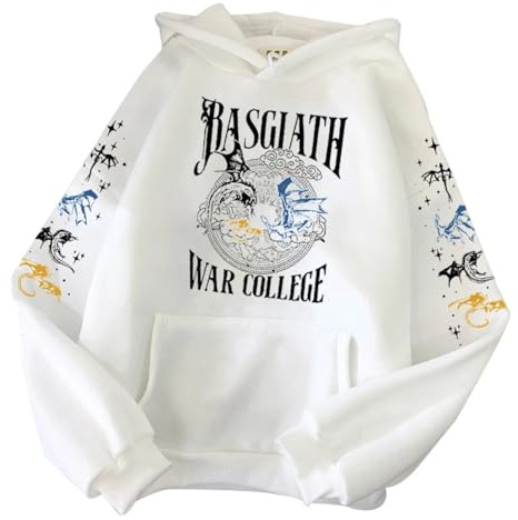 CUTTE Fourth Wing Hoodie | Basgiath War College Graphic Pullover | Fan Merch Sweatshirt Unisex