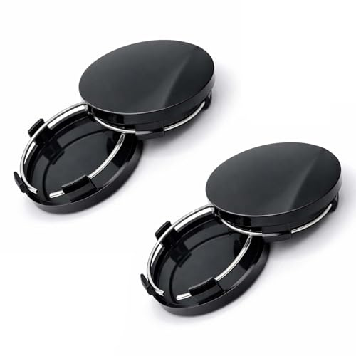 Xiciki 4 Stück Nabendeckel 60mm, Universelle Radnabenkappen aus ABS (OD 60mm / ID 56mm), Universal Nabenkappen für Auto Zubehör Radnabenabdeckung (Schwarz)