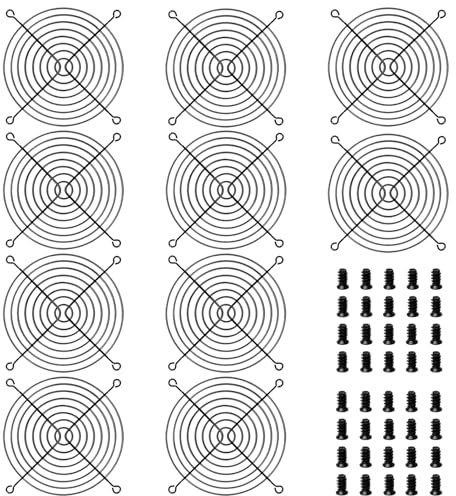 DVUIYYL 10 PCS 120mm Fan Grill pc 120mm Fan Bracket Grill (Black)