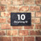 Rustic Slate House Gate Sign Plaque Door Number Personalised Name UV Print(15x10cm Rectangle)