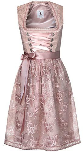Alpenmärchen Midi Dirndl Fee aus Exklusiver Kollektion inkl. Spitzenschürze Gr.42 - ALM565