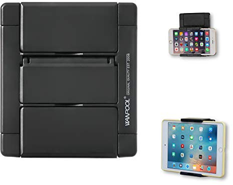 WANPOOL Telefone Wandhalterung, Wandhalterung für Handys & Tablets, passt auf glatte und raue Oberflächen (Schwarz)