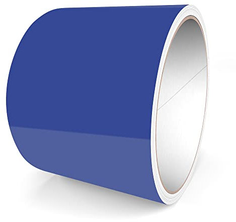 Motoking Zierstreifen, Blau Glänzend, 100 mm Breite, 10 m Länge, RAL 5005, Aufkleber Folie Auto Boot Motorrad Wohnmobil Wohnwagen & mehr