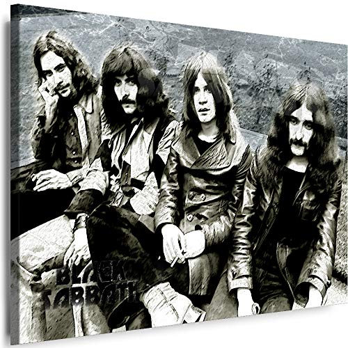 Myartstyle - Bilder Black Sabbath Band 60 x 40 cm Leinwandbild XXL - Wandbild 1 Teilig - Gerahmter Kunstdruck Musik w-s-2023-25