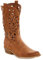 Toocool Scarpe Donna Stivali Stivaletti Texani camperos Western Traforati G629 [40,Camel]