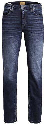 JACK & JONES Jeans Regular Fit Denim Stone Washed Mid Waist mit Heller Naht JJICLARK JJORIGINAL, Farben:Blau,Größe Jeans:W34 L32,Z - Länge L30/32/34/36/38:L32