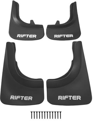 RE&AR Tuning Kompatibel mit Peugeot Rifter 2019-2024 Auto Kotflügel Vorne Hinten Satz 4 Stück Schwarz