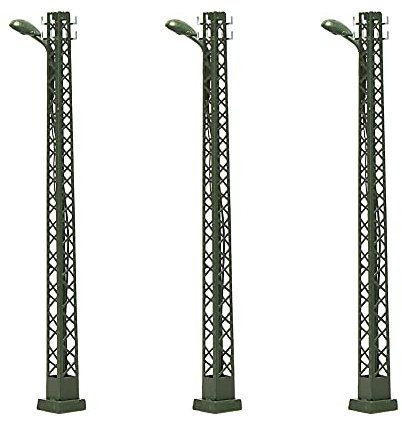 Evemodel 3 STK. Modell bahnleuchten Gittermastleuchte,spur N licht Layout 1:160 Aufsatzleuchte für Turmmasten (Stile 1)