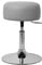 ML-Design Schminkhocker Hellgrau aus verchromter Stahl, Sitzhocker Rund Ø 33cm, Schminktisch Hocker höhenverstellbar 52–65cm, Drehbar, Polsterhocker ergonomisch mit Kunstleder-Bezug, Antirutschgummi