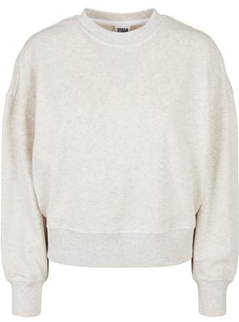 Urban Classics Damen Sweatshirt Ladies Oversized Rainbow Crewneck, Farbe lightgrey, Größe L