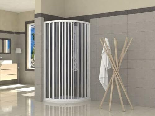 Box doccia Giove - semicircolare, 2 lati, apertura laterale (anta unica) - Misura: 70x90 xh185 (Raggio 38 cm)