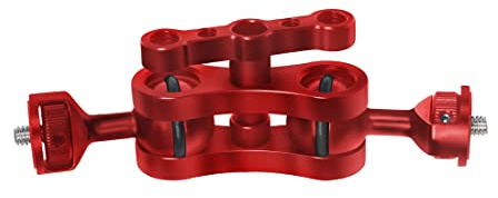 FEICHAO Dual Ball Magic Arm Mount Adapter 360 Grad Drehung für LED Fill Light Mini SLR Kamera Zubehör Monitor Halterung (rot)