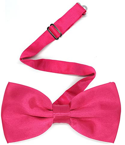 Papillon regolabile, papillon da uomo pre-legato per feste, Rosa acceso, Taglia unica