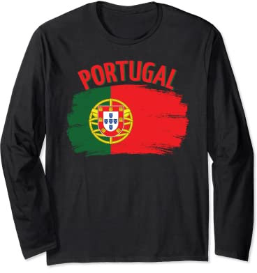 Portugal Football - Portugal flag Jersey Graphic Long Sleeve T-Shirt