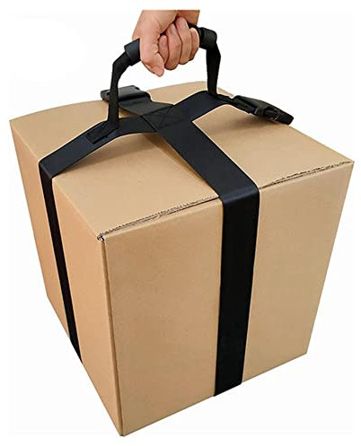 Transport Boxen Umzugsgurte,Asudaro Tragegurt Schwerlast-Transportgurte Möbeltransportgurte Mit Griff Verstellbarer Gürtel für bewegliches Heben Tragen von schweren Kisten Lebensmittel Gepäck Schwarz
