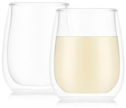 Bodum SKÅL 2-teiliges Set doppelwandiger Weingläser, Chardonnay, 0.25 l, 8.4 oz