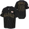 Ohtani 16# Herren Japan Baseball Trikots Weiß Schwarz Nadelstreifen, Schwarz, L