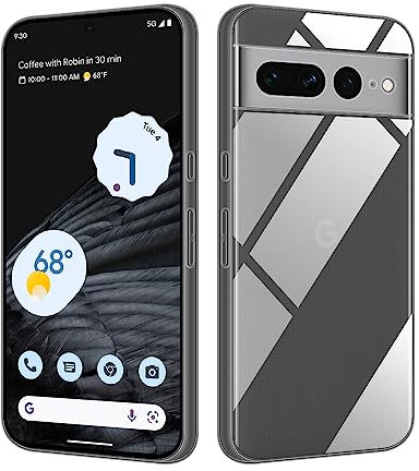 HSP Funda para Google Pixel 7 Pro [resistente al polvo] Carcasa protectora silicona TPU | Anti-arañazos Antigolpes Anti-Choques | Protección de cámara | Suave Blanda Delgada Case | Transparente