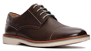 Clarks Atticus LT Cap, Dunkelbraunes Leder, 13