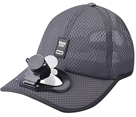 Unisex 3D Hexagon Jersey Cap Damen und Herren Kappe Basecap Damen Herren Ventilator Kühler Kappe Lüfter Cap Baumwolle Sonnenhut Outdoor Snapback Cap