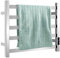 RELAX4LIFE Elektrischer Badheizkörper 550 x 450mm Handtuchwärmer mit LED-Anzeigebildschirm Timer-Funktion Thermostat(30-60°C Einstellbar) Handtuchtrockner Wandmontage Klein Heizkörper Bad Gerade