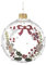 Selezione Cartoleria Varzi Dal 1956 Pallina Albero Di Natale Agrifoglio Con Bacche E Omino Di Marzapane In Vetro Trasparente