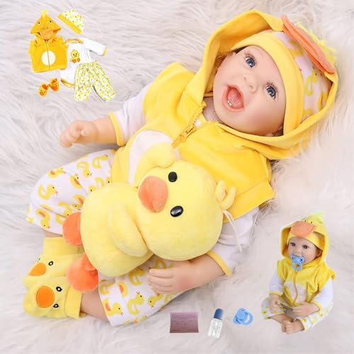 Binxing Yts Bambole Reborn 55 cm Bambole Reborn in Silicone Morbido 22 Pollici Realistico Reborn Bambole Originali Giocattoli per Ragazzi e Ragazze Regali di Natale Reborn