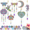FCQLFYF Diamond Painting Sonnenfänger Windspiel DIY Bastelsets, 8 Stück 5D Doppelseitiges Diamond Anhänger, Kreatives Geschenke für 6 7 8 9 10 11 12 Jahre Mädchen