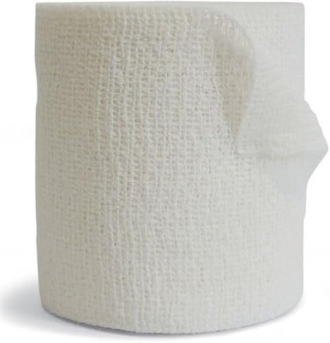 10 cm x 20 m Bande élastique en coton, idéale pour les pansements, les fixations, les fractures, gaze hypoallergénique et respirante - Professionnel médical