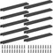 BATINO Tirador Oculto para Armario 20CM, 10 Piezas Tiradores Cocina Negros Invisibles, Cajones de Aleación Aluminio Con Tornillos