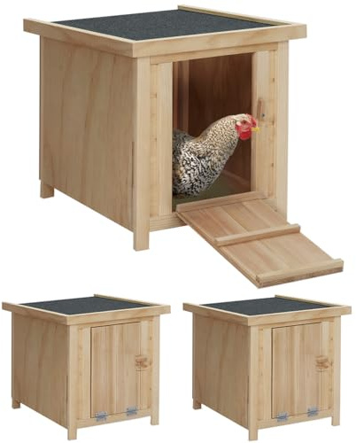 IDMarket - 3 Holzställe für Hühner Nistkästen mit Boden