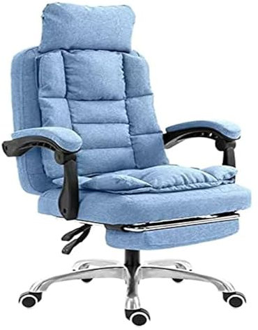 Drehstuhl, Lendenwirbelstütze mit Drehgelenk, ergonomischer Chefsessel, Esszimmer, Computer, Gaming-Stuhl, Lernstuhl, Schreibtischstuhl, Besprechungsstuhl, Wohnzimmer/grau/eine Seite (Farbe: blau,
