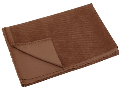 BENECREAT Cordstoff, 99 x 154 cm, DIY-Näharbeiten, Bastelmaterialien, Cord-Polsterstoff zum Nähen von Mantel, Hemd, Kleid, Hosen, Kostüm, Sofa, Heimdekoration, Sattelbraun