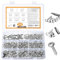 Jttxiu Set de 310 Vis Autoforeuses Torx, Vis Tôle avec Rondelle, Assortiment de Vis à Tête Plate pour Carrosserie, Vis à Bois, Ensemble de Vis Torx pour Meubles et Cloisons Sèches (Couleur Argent)