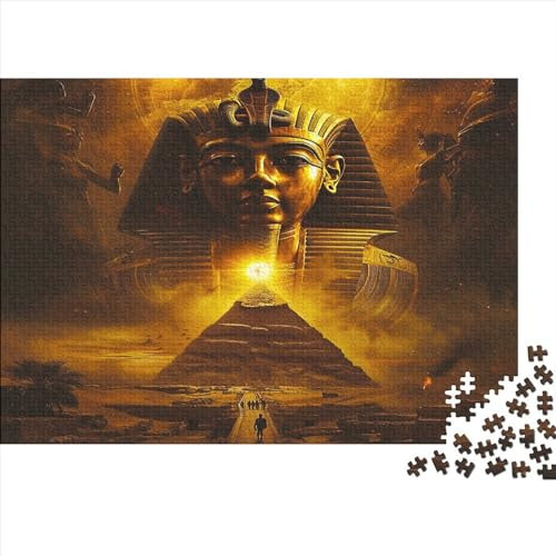 lihuogongsio Ägyptischer Pharao Puzzle 1000 Teile Pyramide Puzz Erwachsene Spielepuzzles HochwerTiger Geschicklichkeitsspiel Lernspiel Spielzeug Geschenk Schöne Geschenkidee Farbig 1000pcs (75x50cm)