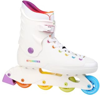 C SEVEN C7skates Nostalgische Inline-Skates für Erwachsene für Damen und Erwachsene (Regenbogen, Damen 9/Herren 8)